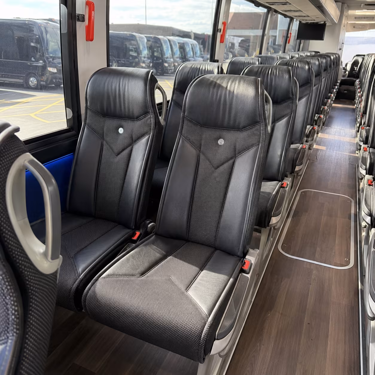 Santa Ana Airport Shuttle & Transportation party bus exterior