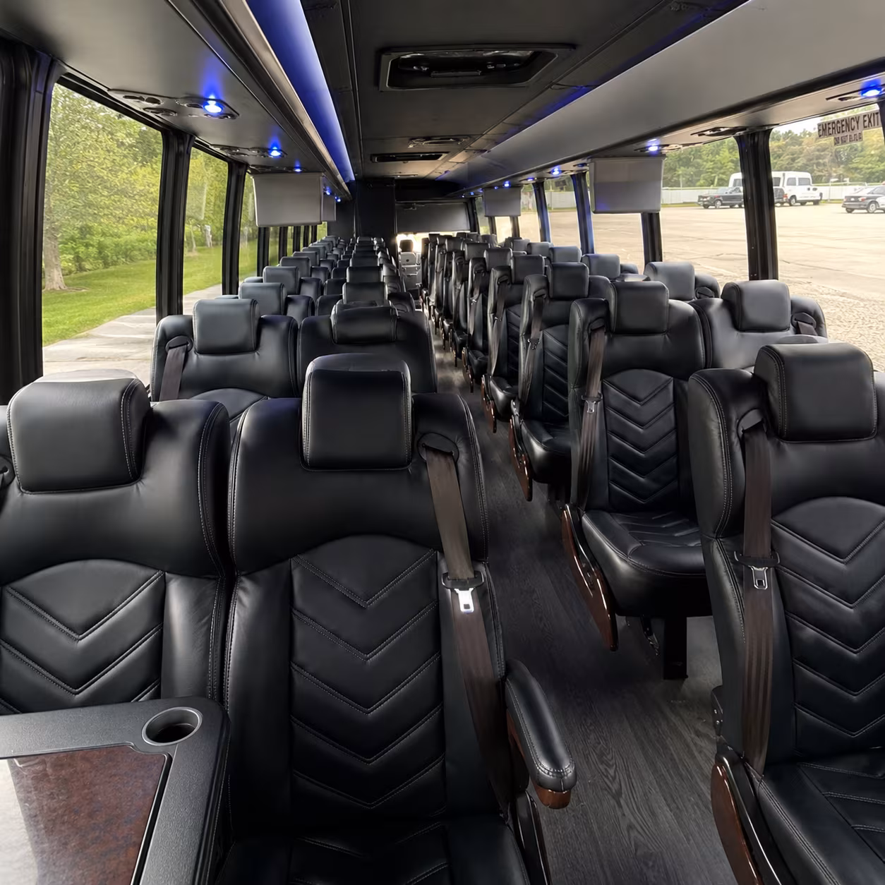 Santa Ana Airport Shuttle & Transportation party bus exterior