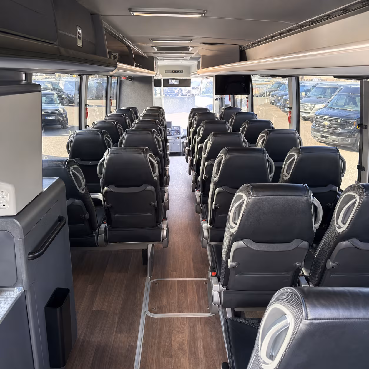 Santa Ana Airport Shuttle & Transportation party bus exterior