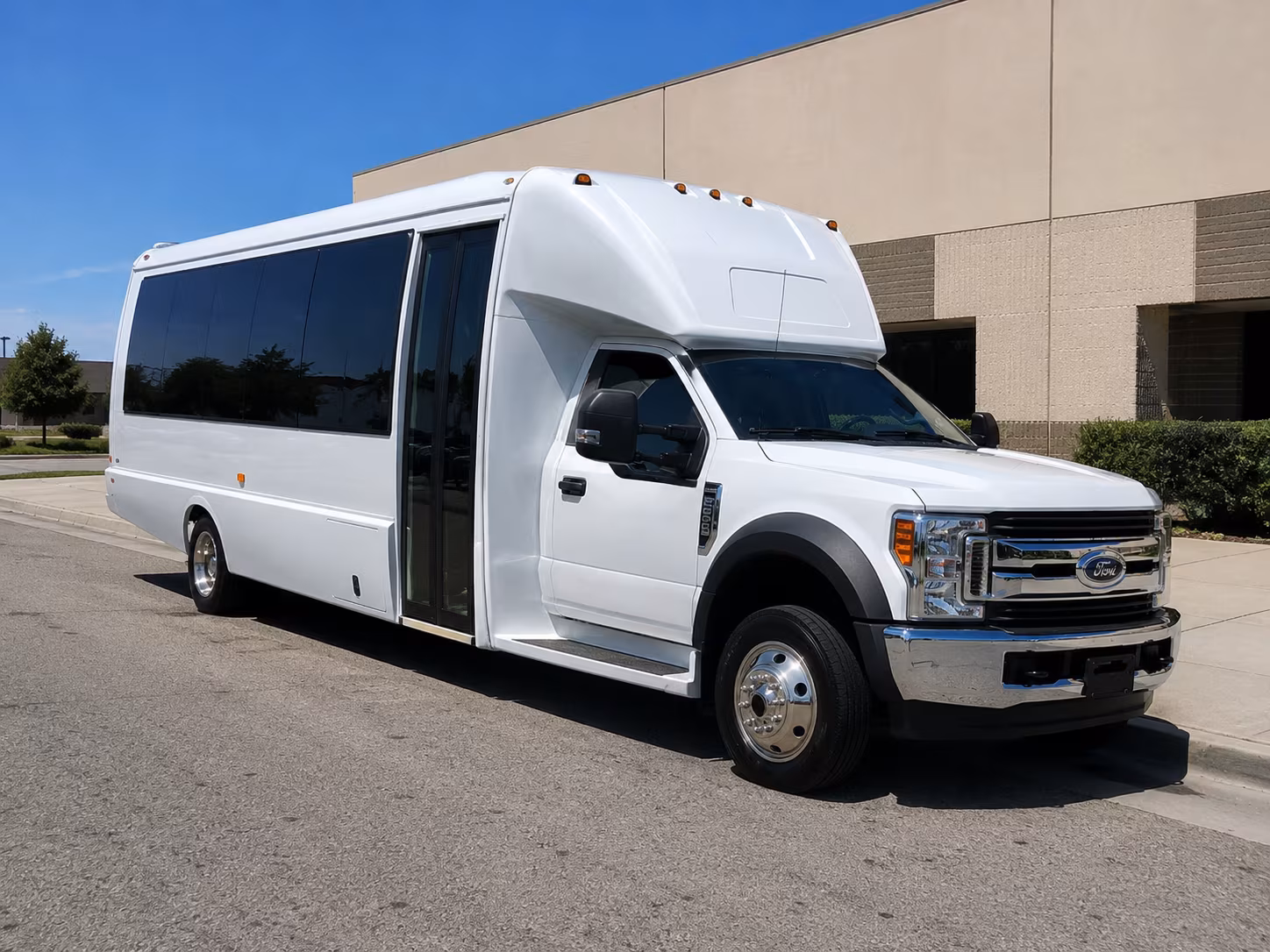 Santa Ana Airport Shuttle & Transportation party bus exterior