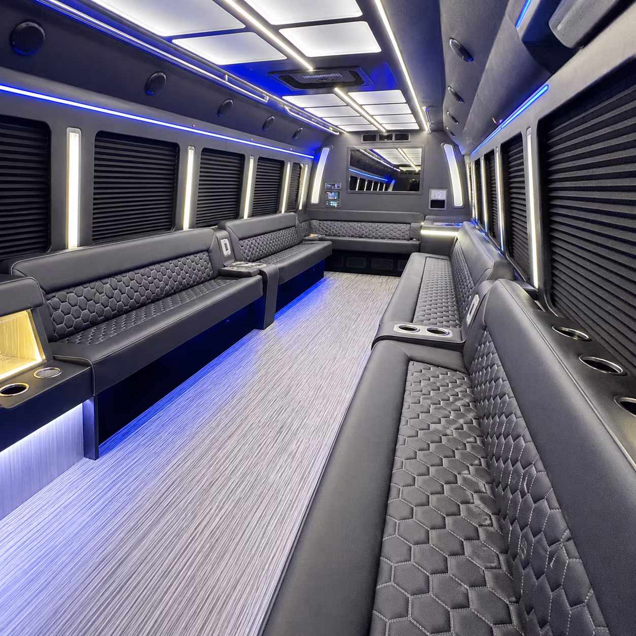 Santa Ana Bachelor & Bachelorette Transportation party bus exterior
