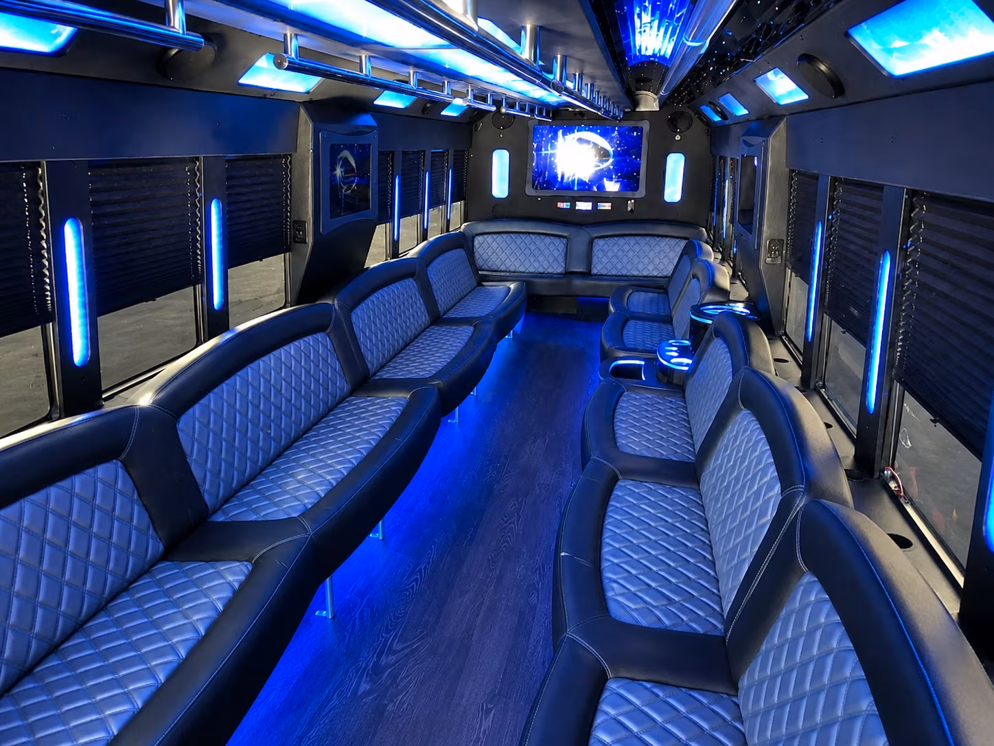 Santa Ana Bachelor & Bachelorette Transportation party bus exterior