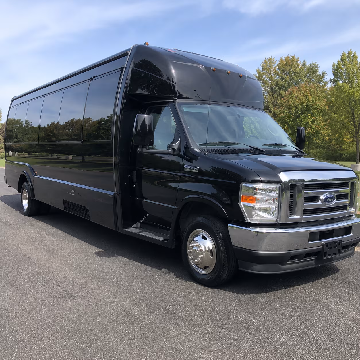 Santa Ana Birthday, Sweet 16, & Quinceañera Transportation party bus exterior