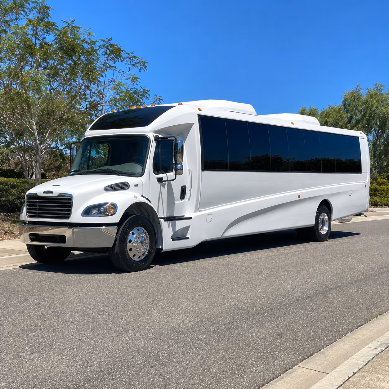 Santa Ana Corporate Transportation party bus exterior