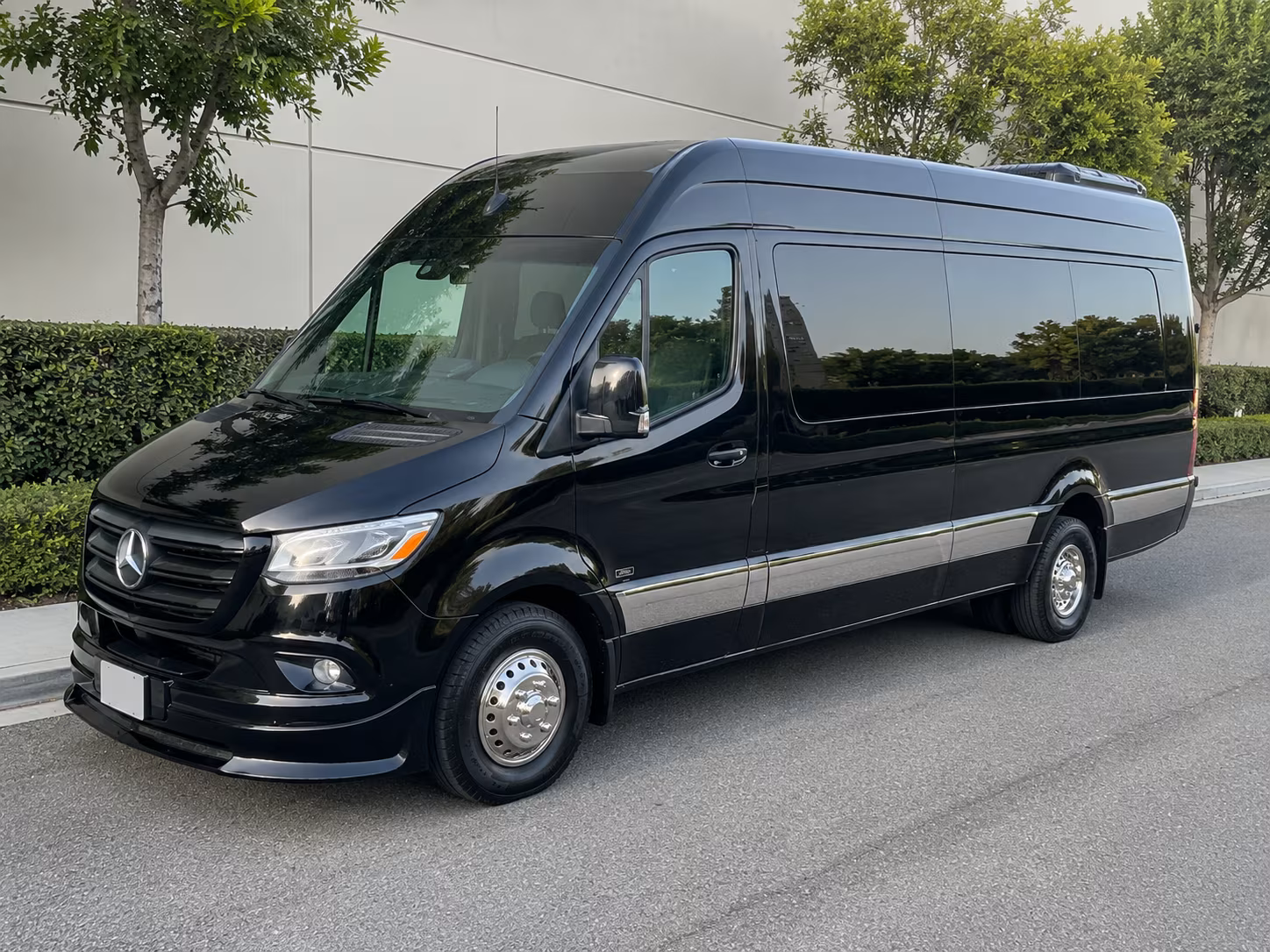 Santa Ana Corporate Transportation party bus exterior