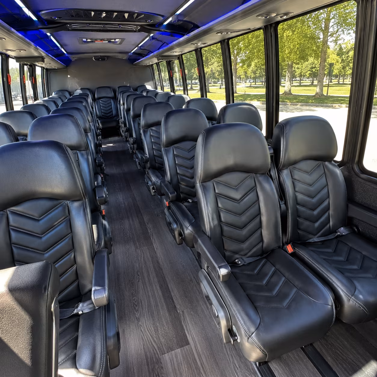 Santa Ana Corporate Transportation party bus exterior
