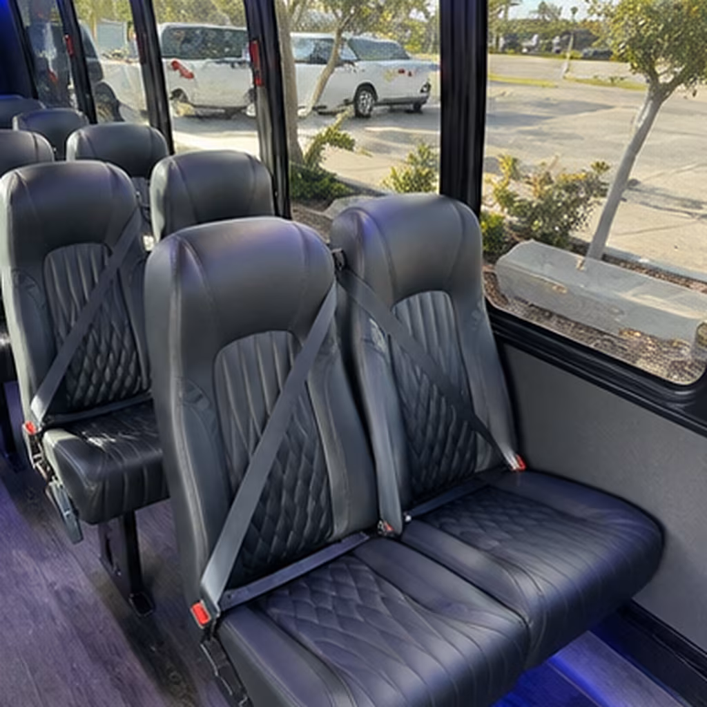 Santa Ana Corporate Transportation party bus interior