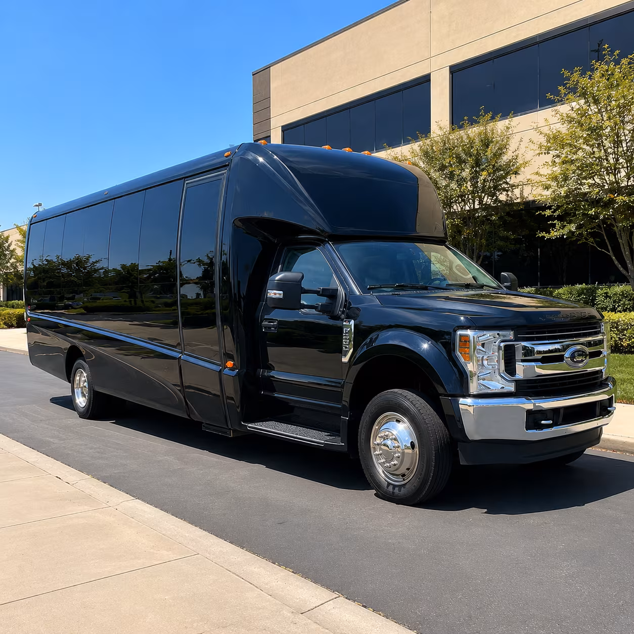 Santa Ana Corporate Transportation party bus exterior