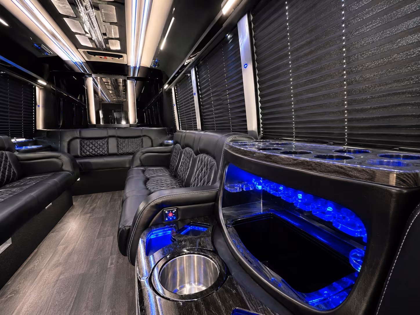 Santa Ana Prom & Homecoming Transportation party bus exterior