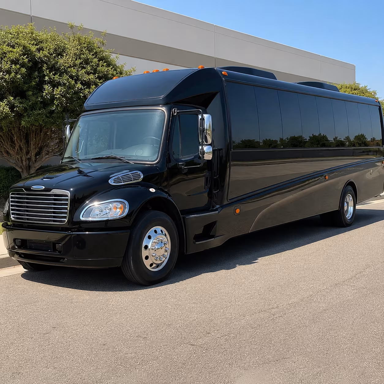 Santa Ana School Event Transportation party bus exterior