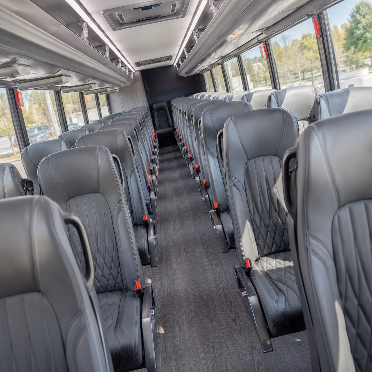 Santa Ana School Event Transportation party bus exterior