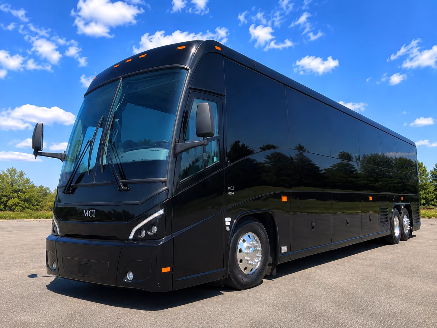 Santa Ana School Event Transportation party bus exterior