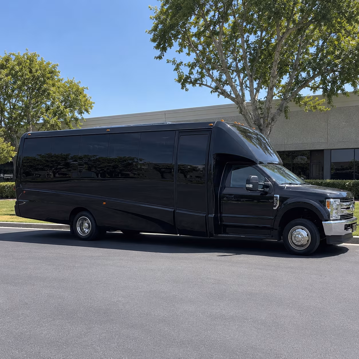 Santa Ana Wedding Transportation party bus exterior