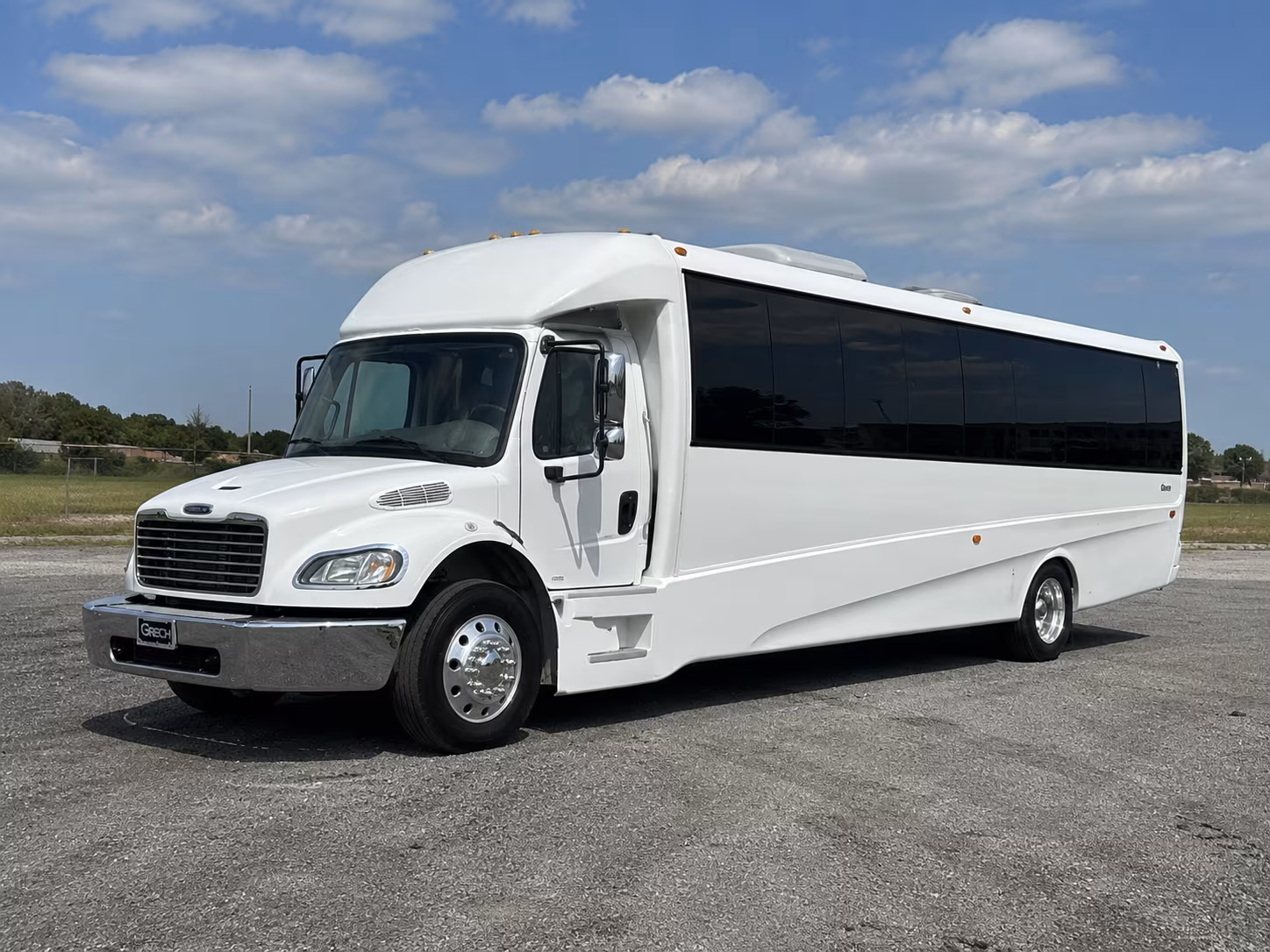 Santa Ana Wedding Transportation party bus exterior
