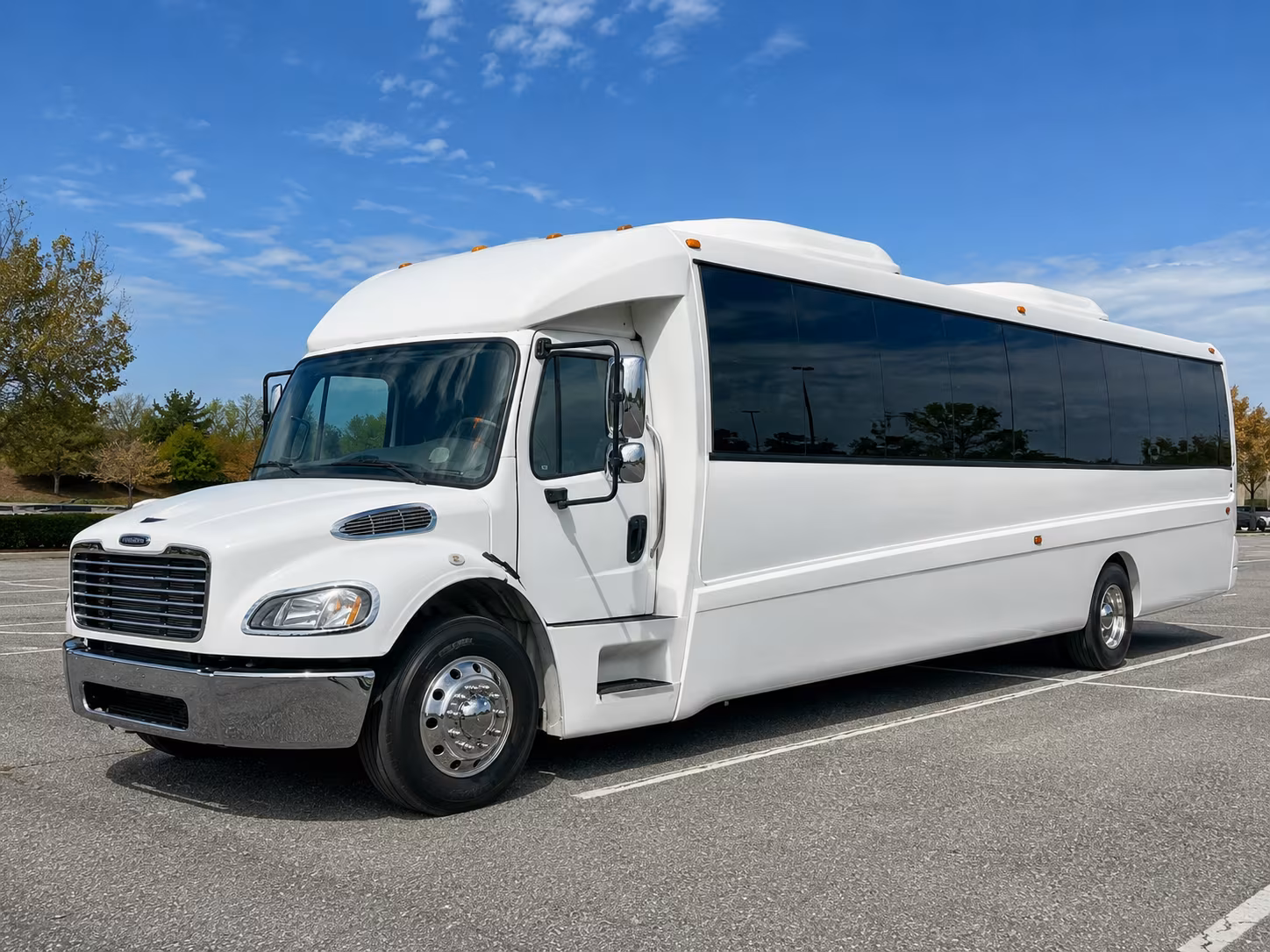 Santa Ana Wedding Transportation party bus exterior