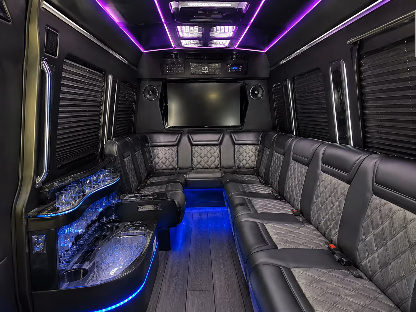 14 Passenger Sprinter Limo Inside