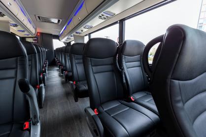 Downey 45 Passenger Mini Coach Interior