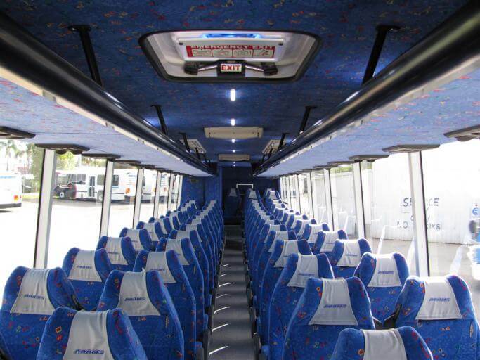 Santa Ana 56 Passenger Charter Bus Interior