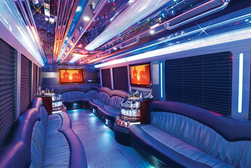 Oceanside 20 Passenger Party Bus Interior