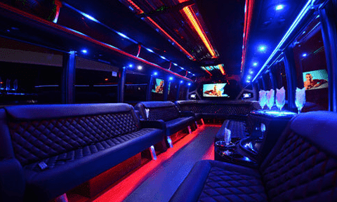 Oceanside 30 Passenger Party Bus Black Interior