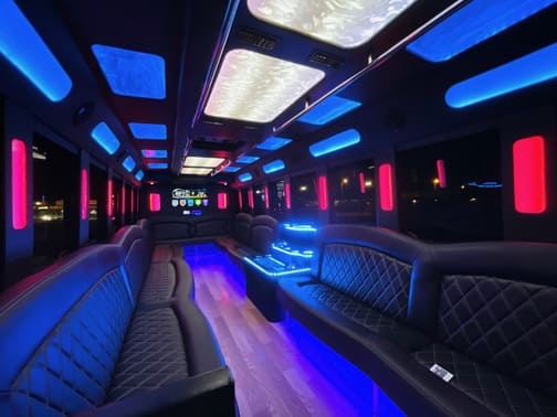 Chula Vista 35 Passenger Party Bus Interior